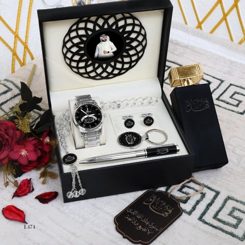 طقم ساعه رجالي بالاسم والصوره