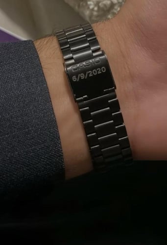 ساعة كاسيو LTP اسود مينا اسود
