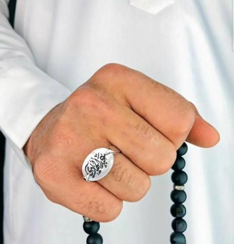 خاتم رجالي فضة خالص