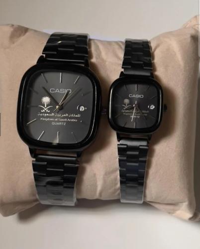 طقم ساعة كاسيو بشعار المملكة