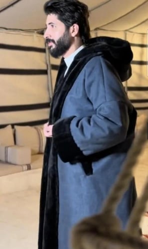 فروه قماش جوخ بأطراف فرو انيق