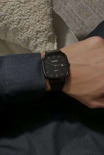 ساعة كاسيو LTP اسود مينا اسود