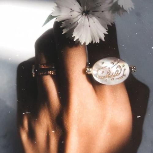 خاتم ملكي صدف افريقي طبيعي