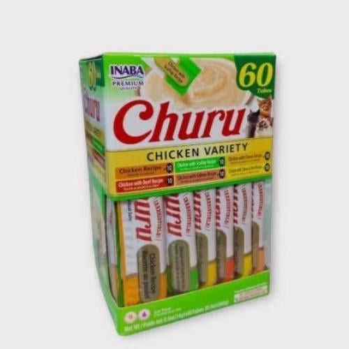 اينابا تشورو مكافات كريمية للقطط بنكهات الدجاج الم...