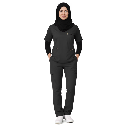 Essential medical scrub set - with multiple zippers