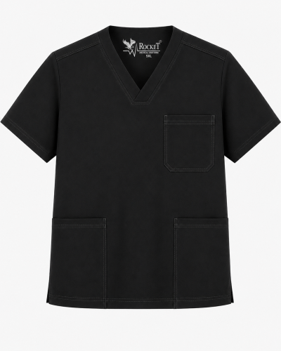 Rocket Classic Scrub Shirt - Prominent Stitching