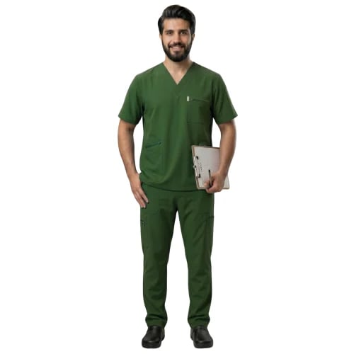 Premium medical scrub set - with multiple zippers
