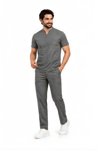 Essential medical scrub set - overlapping collar