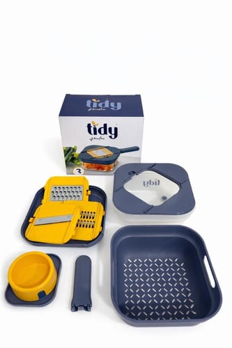 قطّاعة وبشّارة خضروات متعددة الاستخدام مع وعاء تجم...