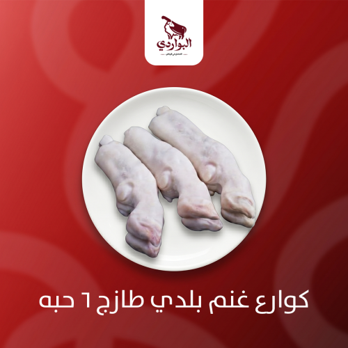 كوارع غنم بلدي طازج 6 حبه