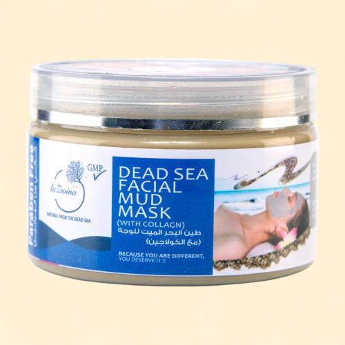 طين البحر الميت الطبيعي للوجه بخلاصة الكولاجين