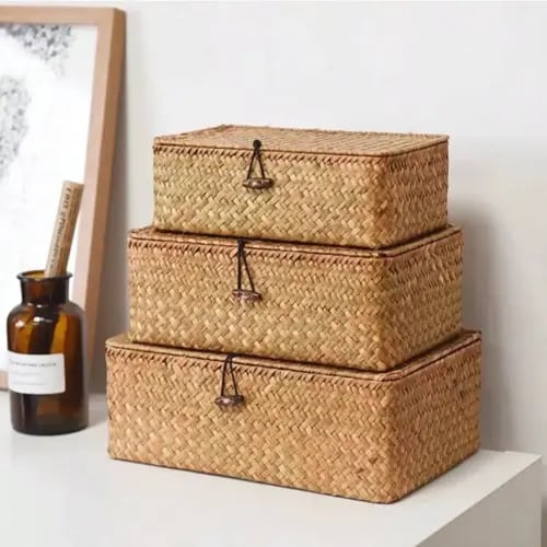 Wicker box (L) 29cm*19cm