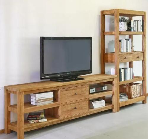 TV table made of natural wood