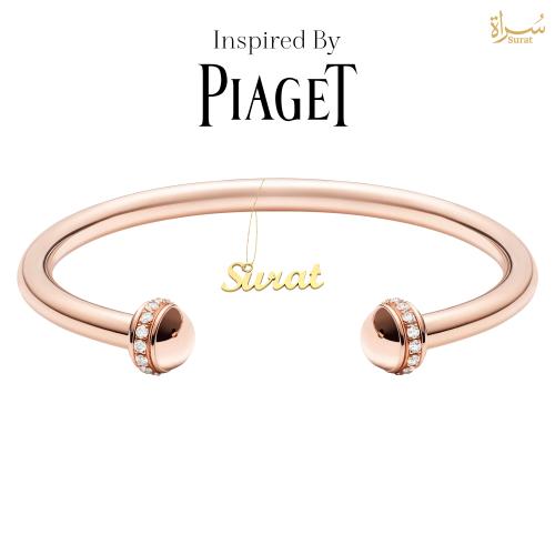 Wide open position bracelet, embellished