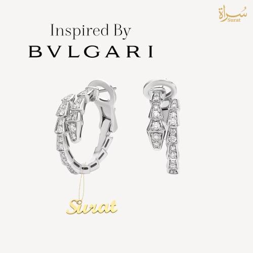 Snake-shaped flowing earrings