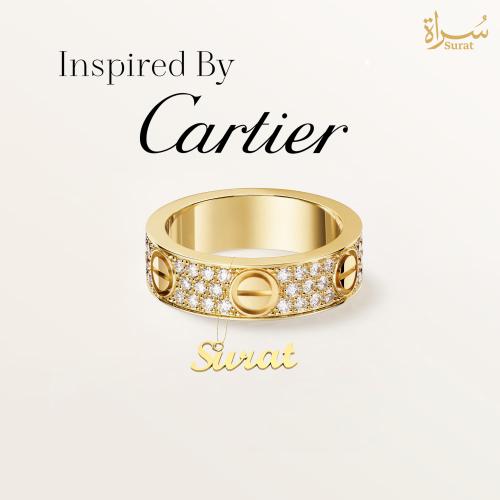 Gold ring encrusted – classic design
