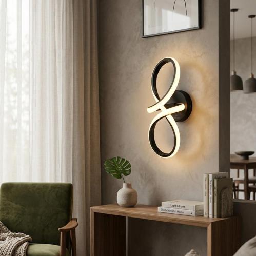 إنارة جدارية مودرن - تصميم "الرقم 8" الإبداعي
