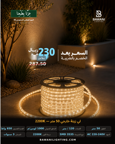 باقة لي زينة خارجي ٥٠ متر – ٢٢٠٠K – ND96-P10
