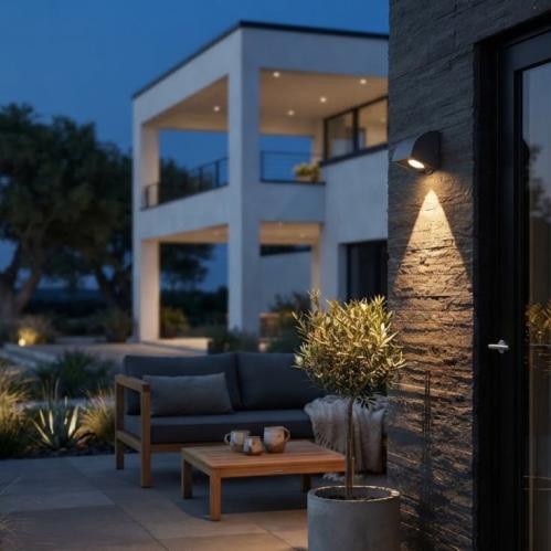 أبلك جداري خارجي عدسة واحده LED 5 واط 3000 كلفن