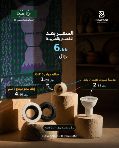 طقم سبوت GU10 – إطار دائري ٧ سم – ND96-P05