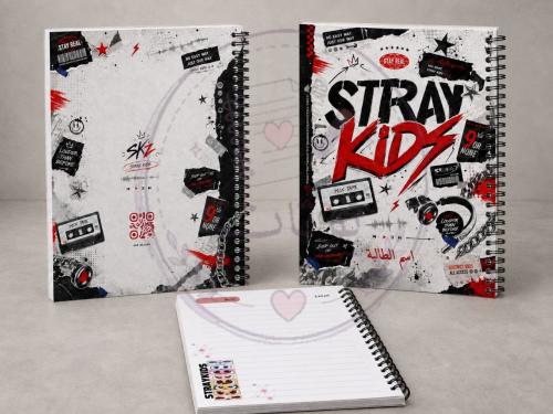 دفتر Stray Kids مدرسي لمحبي الكيبوب بتصميم شبابي م...