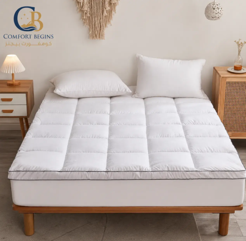 Ghayma Hotel-Style Microfiber Mattress Topper – 10...
