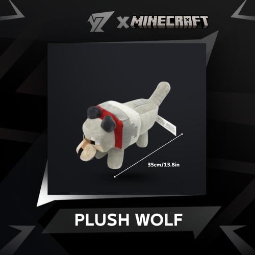دمية ذئب ماين كرافت - Plush Wolf Minecraft