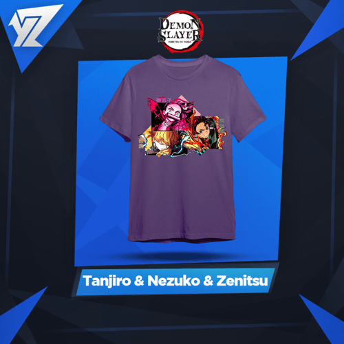 تي شيرت تانجيرو و نيزيكو و زينيتسو - Tanjiro & Nez...