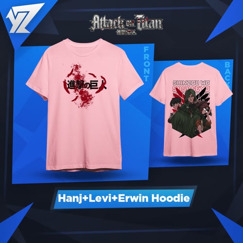 تي شيرت هانجي و ليفاي و ايروين - Hanji Levi Erwin...