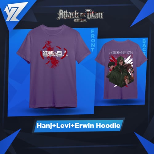 تي شيرت هانجي و ليفاي و ايروين - Hanji Levi Erwin...