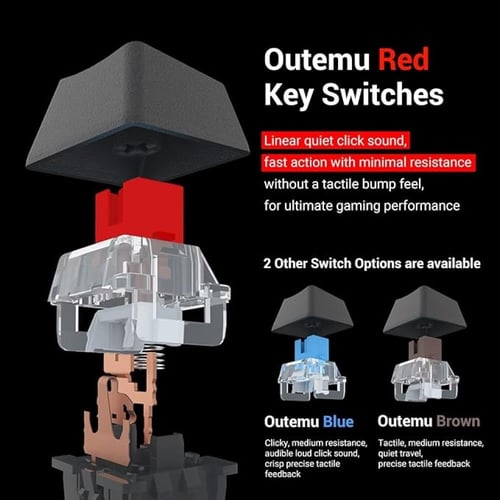 كيبورد ريدراقون كي552 سويتش أزرق ( اسود ) - Redrag...