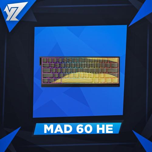 كيبورد ماد 60 أسود أصفر Keyboard Mad 60 He Black Y...