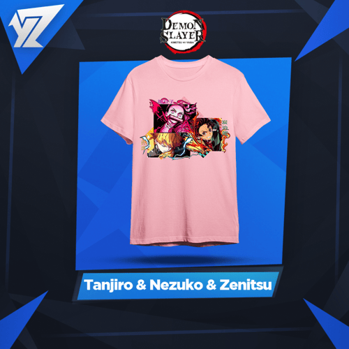 تي شيرت تانجيرو و نيزيكو و زينيتسو - Tanjiro & Nez...