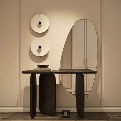 مدخل كونسول خشب سنديان أسود – فخامة طبيعية بتصميم...