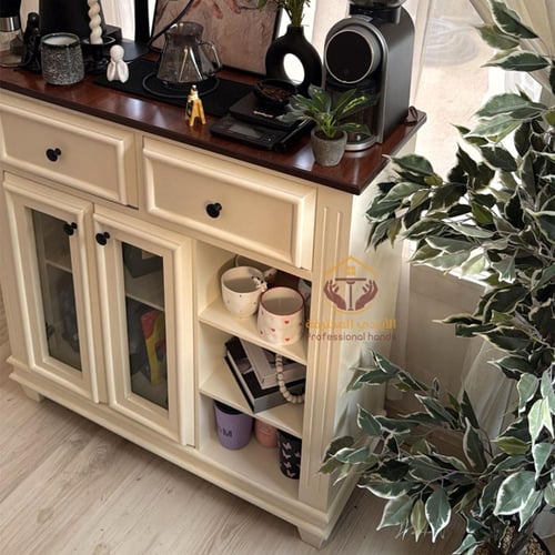 ركن كوفي بلس 3 ارفف مع درج سفلي