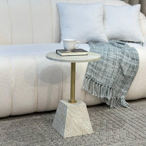 طاولة خدمة دائري بديل رخام