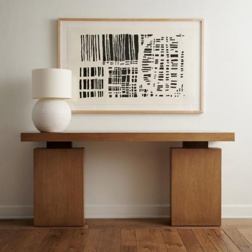 طاولة مدخل خشب سنديان – تصميم حصري يجمع بين الفخام...