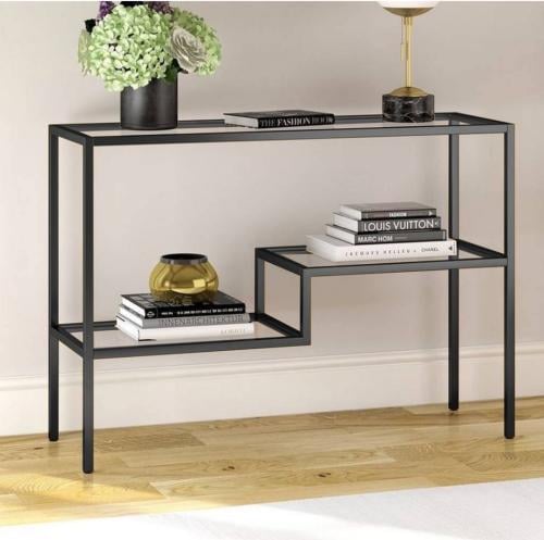مدخل كونسول حديد بسطح زجاجي – تصميم أنيق بتفاصيل غ...