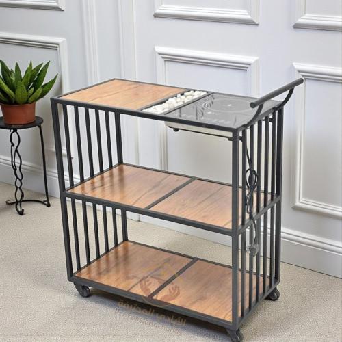 عربة تقديم بثلاثة أدوار مع سخان – أناقة عملية لكل...