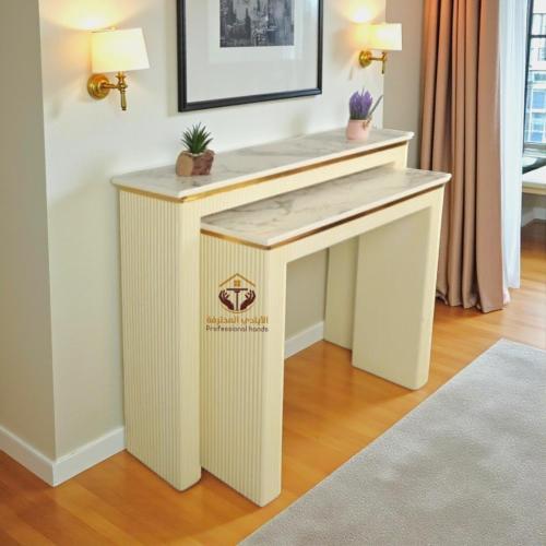 طقم مدخل بلون سكري مقلم – تصميم مزدوج أنيق للمداخل...