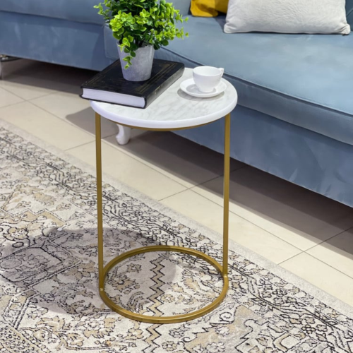 طاوله خدمه سطح خشب شبيه الرخام