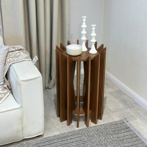 طاولة جانبية قشرة جوز الهند