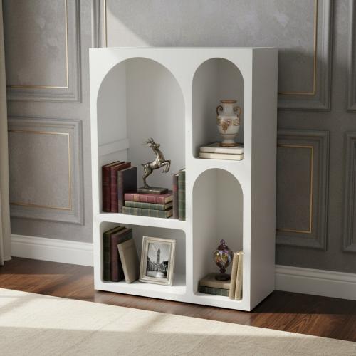 خزانة بتصميم أرفف خشبى حديثة - رش أمريكي خشن