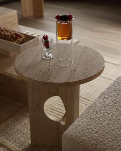 طاوله خدمه رخام ترافنتينيو