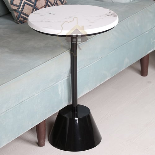 طاولة خدمة بسطح خشب شبيه الرخام