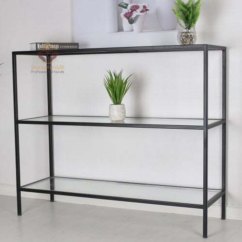 كونسول مدخل ثلاثي الأدوار بزجاج شفاف – تصميم عملي...