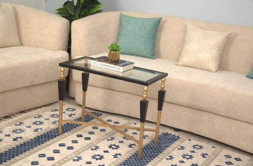 طاوله خدمه حديد سطح زجاج