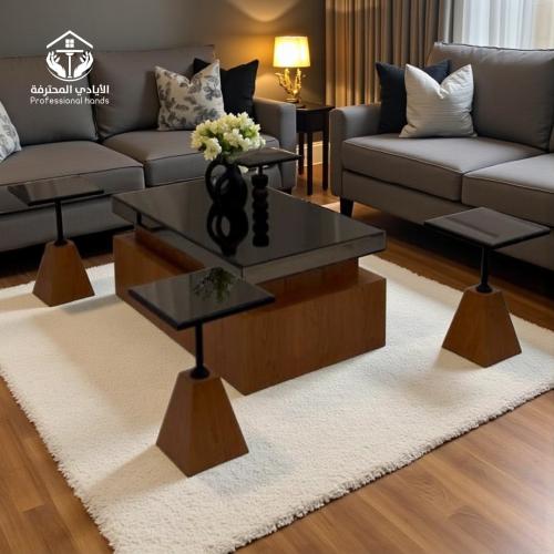 طقم طاولات سطح مع مرايه 4 خدمه