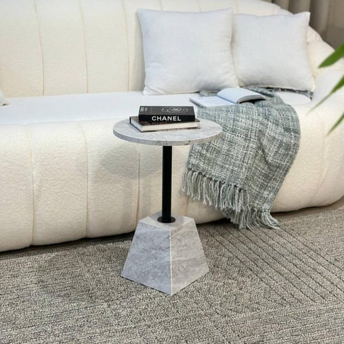 طاولة خدمة دائري بديل رخام