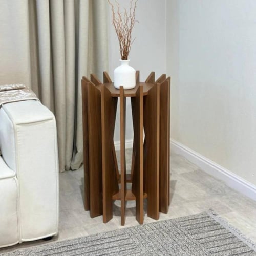 طاولة جانبية قشرة جوز الهند